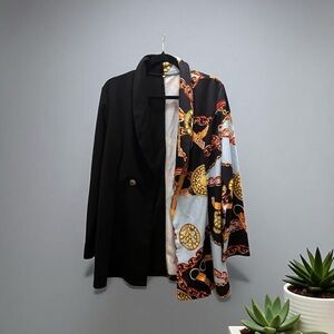 Black and Patterned Blazer